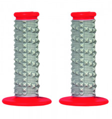 Revêtements gris/rouge double composant X2R full grip Scar | Motocross GAS GAS