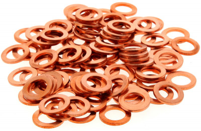 Rondelles cuivre 10X16X1,5mm vendu en sachet de 100 pièces marque Bihr
