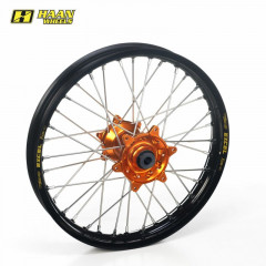 Roue arrière Haan Wheels 14x1, 60x32T jante noire moyeu orange