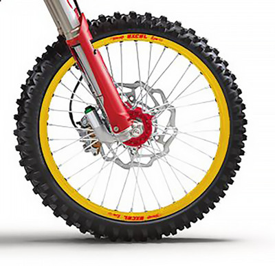 Roue avant Haan Wheels 21X1, 60 36 trous JANTE OR MOYEU rouge