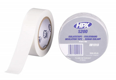 Ruban adhésif isolant HPX couleur blanc 19mm x 10m