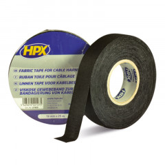 Ruban adhésif toile HPX couleur noir 19mm x 25m