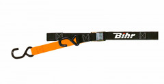 Sangles à boucle bicolore marque Bihr couleur noir/orange
