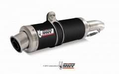 Silencieux double GP inox brossé noir Mivv | Moto APRILIA