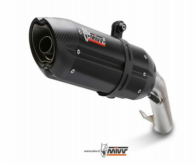 Silencieux double Suono inox brossé noir casquette carbone Mivv | KAWASAKI Z 1000