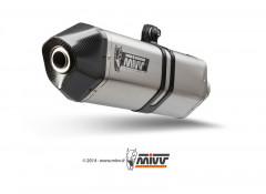Silencieux Speed Edge inox casquette carbone Mivv | SUZUKI V-STROM DL 650