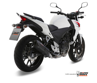 Silencieux Suono inox brossé noir casquette carbone Mivv | Moto HONDA