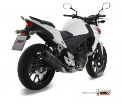 Silencieux Suono inox brossé noir casquette carbone Mivv | Moto HONDA