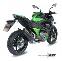 Silencieux Suono inox brossé noir casquette carbone Mivv | KAWASAKI Z 800