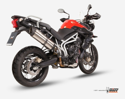 Silencieux Suono inox casquette carbone Mivv | TIGER 800, TIGER XCA ABS 800, TIGER XRT ABS 800