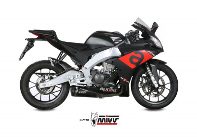 Silencieux Delta Race inox noir casquette carbone Mivv | APRILIA RS4 125
