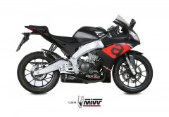 Silencieux Delta Race inox noir casquette carbone Mivv | APRILIA RS4 125