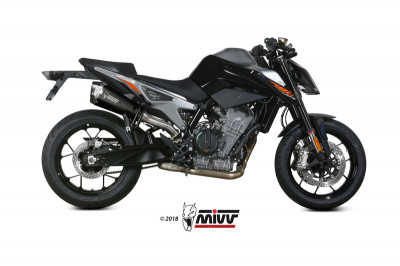 Silencieux Delta Race inox noir casquette carbone Mivv | Moto KTM