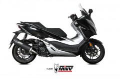 Silencieux Mover inox noir avec casquette ABS noir Mivv | HONDA FORZA NSS 300
