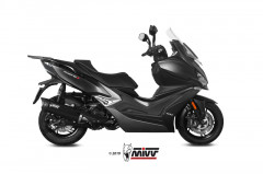 Silencieux Mover inox noir avec casquette ABS noir Mivv | KYMCO X-CITING 400