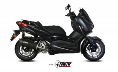 Silencieux Mover inox noir avec casquette ABS noir Mivv | Maxiscooter YAMAHA