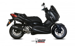 Silencieux Mover inox noir avec casquette ABS noir Mivv | Maxiscooter YAMAHA