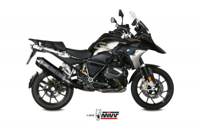 Silencieux Speed Edge inox noir casquette carbone Mivv | Moto BMW