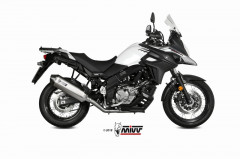 Silencieux Speed Edge inox casquette carbone Mivv | SUZUKI V-STROM DL 650