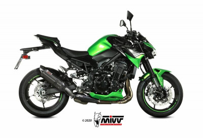 Silencieux Suono Steel noir casquette carbone Mivv | KAWASAKI Z 900
