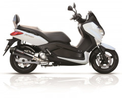 Silencieux Inox Noir Casquette Carbone YASUNI | Maxiscooter MBK, YAMAHA