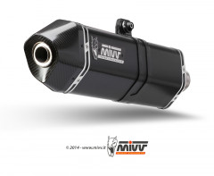 Silencieux Speed Edge inox brossé noir casquette carbone Mivv | Moto BMW