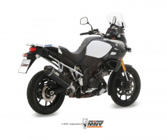 Silencieux Speed Edge inox brossé noir casquette carbone Mivv | Moto SUZUKI
