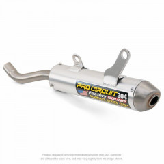 Silencieux 304 alu brossé casquette inox Pro circuit | CR 250, TE 300, EXC 300, EXC-E 300