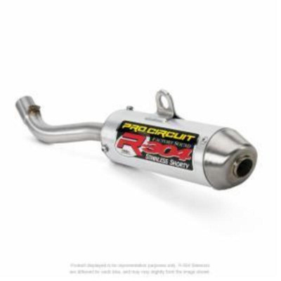 Silencieux R-304 alu brossé casquette inox Pro circuit | HUSQVARNA TC 125, KTM SX 125, KTM SX 150