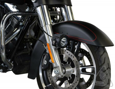 Support éclairage marque DENALI garde boue Harley Davidson