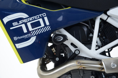 Tampons de protecion Aero marque R&G RACING noir Husqvarna 701 Supermoto