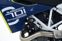 Tampons de protecion Aero marque R&G RACING noir Husqvarna 701 Supermoto