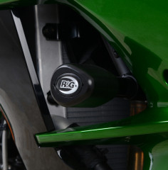 Tampons de protection marque R&G RACING Aero noir Kawasaki H2 SX
