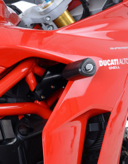 Tampons de protection marque R&G RACING Aero noir sans percage Ducati Supersport