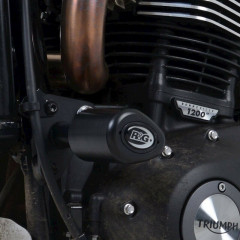 Tampons de protection marque R&G RACING Aero noir Triumph Scrambler 1200