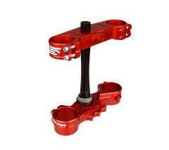 Té de fourche offset 22mm rouge Scar | HONDA CR 125, HONDA CR 250, HONDA CRF R 250, HONDA CRF R 450