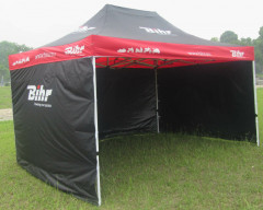 Tonnelle / Barnum de paddock BIHR 4 5x3m avec 3 cloisons amovibles NOIR