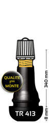 Valve droite caoutchoutée TR413 qualité premium (x100) Bihr | Motocross