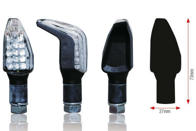 Clignotants Boomerang led noir Bihr