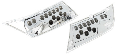 Clignotant arrière Type origine LED chrome Vparts | PIAGGIO ZIP 50, PIAGGIO ZIP 4T 50