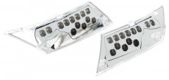 Clignotant arrière Type origine LED chrome Vparts | PIAGGIO ZIP 50, PIAGGIO ZIP 4T 50