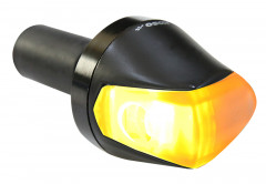 Clignotant LED Knight noir mat/fumé universel à l'unité KOSO