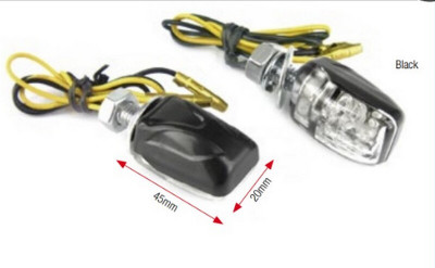 Clignotant micro à 6 leds avec cabochon blanc noir Bihr