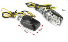 Clignotant micro à 6 leds avec cabochon blanc noir Bihr