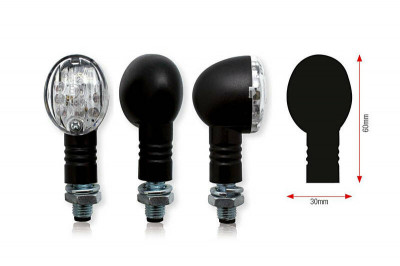 Clignotant Bullet led noir Bihr