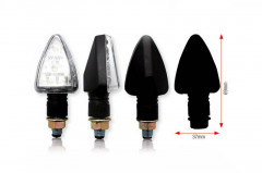 Clignotant Tri led court noir Bihr