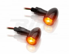 Clignotants LED 12V alu noir avec feu arrière Vparts | Moto DUCATI, TRIUMPH