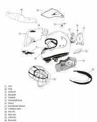 Ventilation supérieure latérale marque Arai noir casque intégral