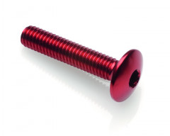 Vis tête bombée marque Lightech M6 x 20 Ergal couleur rouge