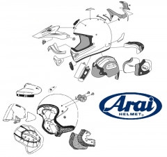 Visiere marque Arai tx-3/4 adventure rouge casque intégral